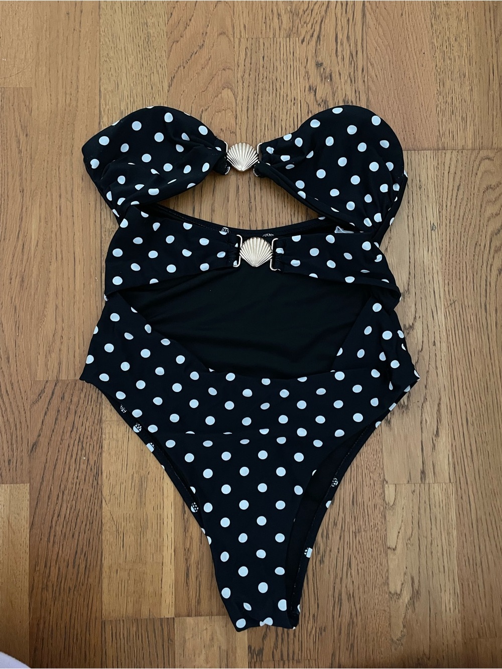 Princess Polly Black and White Polka Dot Kids One-Piece Swimsuit